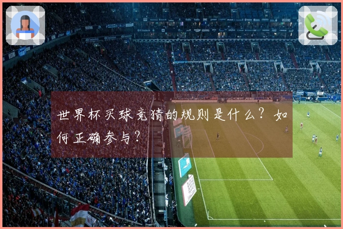 世界杯买球竞猜的规则是什么？如何正确参与？